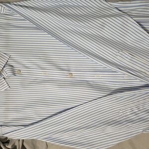 Charles Tyrwhitt Blue and White Striped Dress Shirt